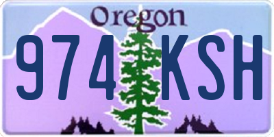 OR license plate 974KSH