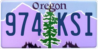 OR license plate 974KSI