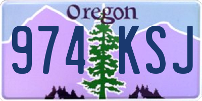 OR license plate 974KSJ