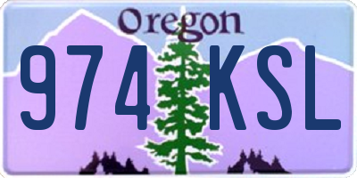 OR license plate 974KSL