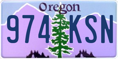 OR license plate 974KSN