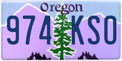 OR license plate 974KSO