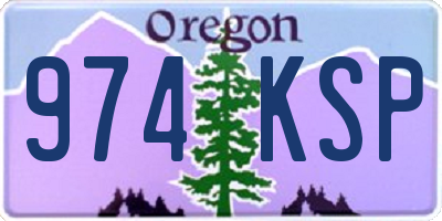 OR license plate 974KSP