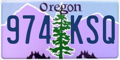 OR license plate 974KSQ