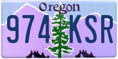 OR license plate 974KSR