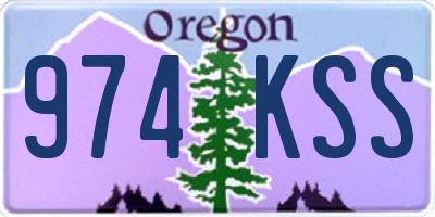 OR license plate 974KSS