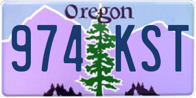 OR license plate 974KST