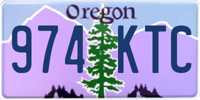 OR license plate 974KTC