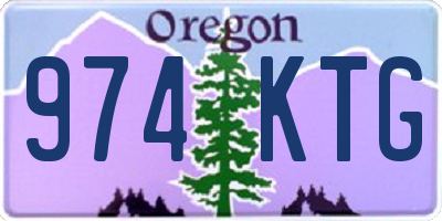 OR license plate 974KTG
