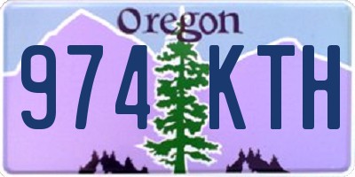 OR license plate 974KTH