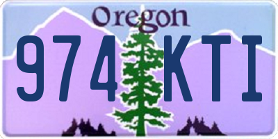 OR license plate 974KTI