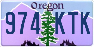 OR license plate 974KTK