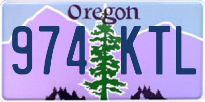 OR license plate 974KTL