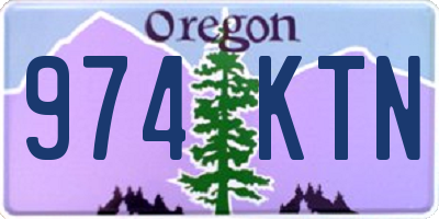 OR license plate 974KTN