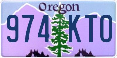 OR license plate 974KTO