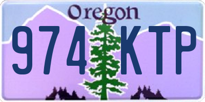 OR license plate 974KTP