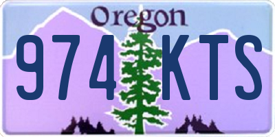 OR license plate 974KTS