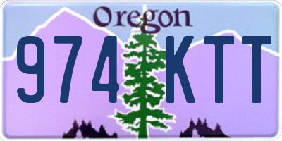 OR license plate 974KTT