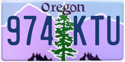 OR license plate 974KTU