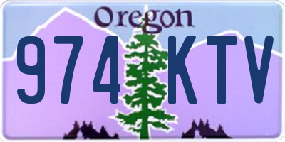 OR license plate 974KTV