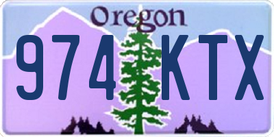 OR license plate 974KTX