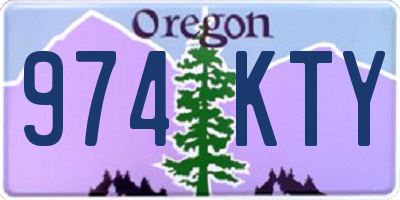 OR license plate 974KTY