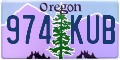 OR license plate 974KUB