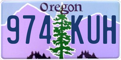 OR license plate 974KUH