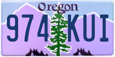 OR license plate 974KUI