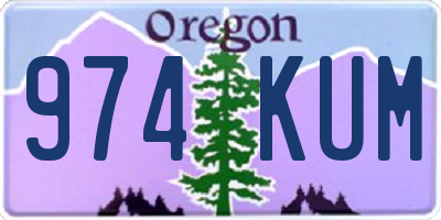OR license plate 974KUM