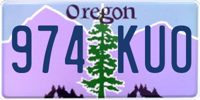 OR license plate 974KUO