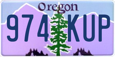 OR license plate 974KUP