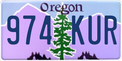 OR license plate 974KUR