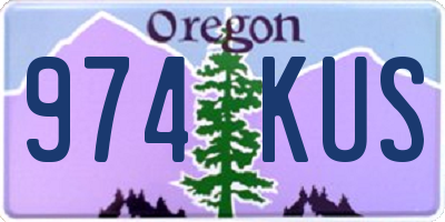OR license plate 974KUS