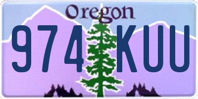 OR license plate 974KUU