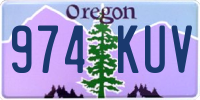 OR license plate 974KUV