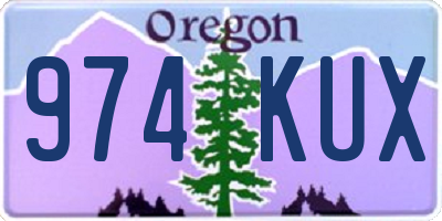OR license plate 974KUX