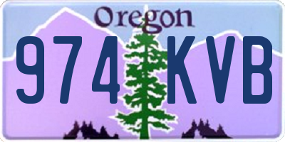 OR license plate 974KVB