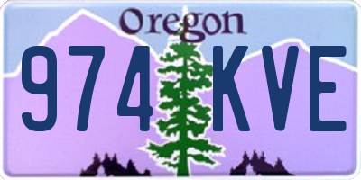 OR license plate 974KVE