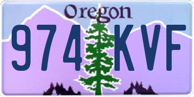 OR license plate 974KVF