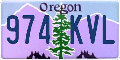 OR license plate 974KVL