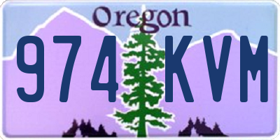 OR license plate 974KVM