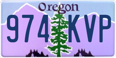 OR license plate 974KVP