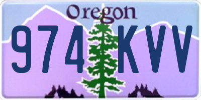 OR license plate 974KVV