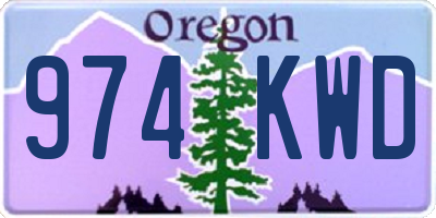OR license plate 974KWD