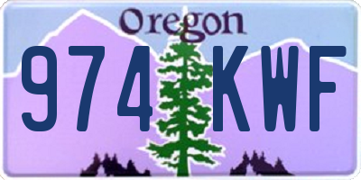 OR license plate 974KWF
