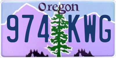 OR license plate 974KWG