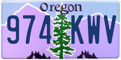 OR license plate 974KWV
