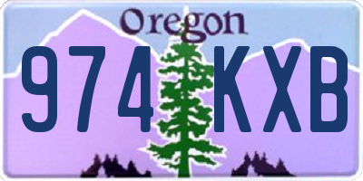 OR license plate 974KXB