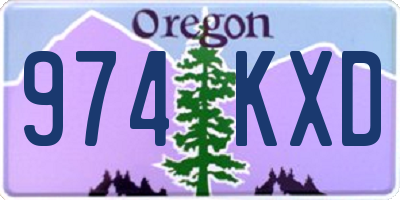 OR license plate 974KXD